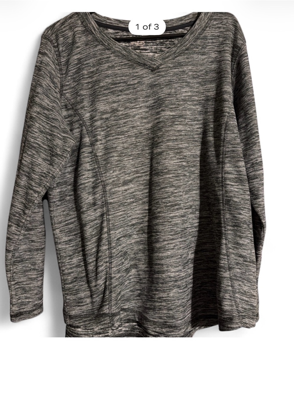 St. John's Bay Gray Marled V-Neck Sweater